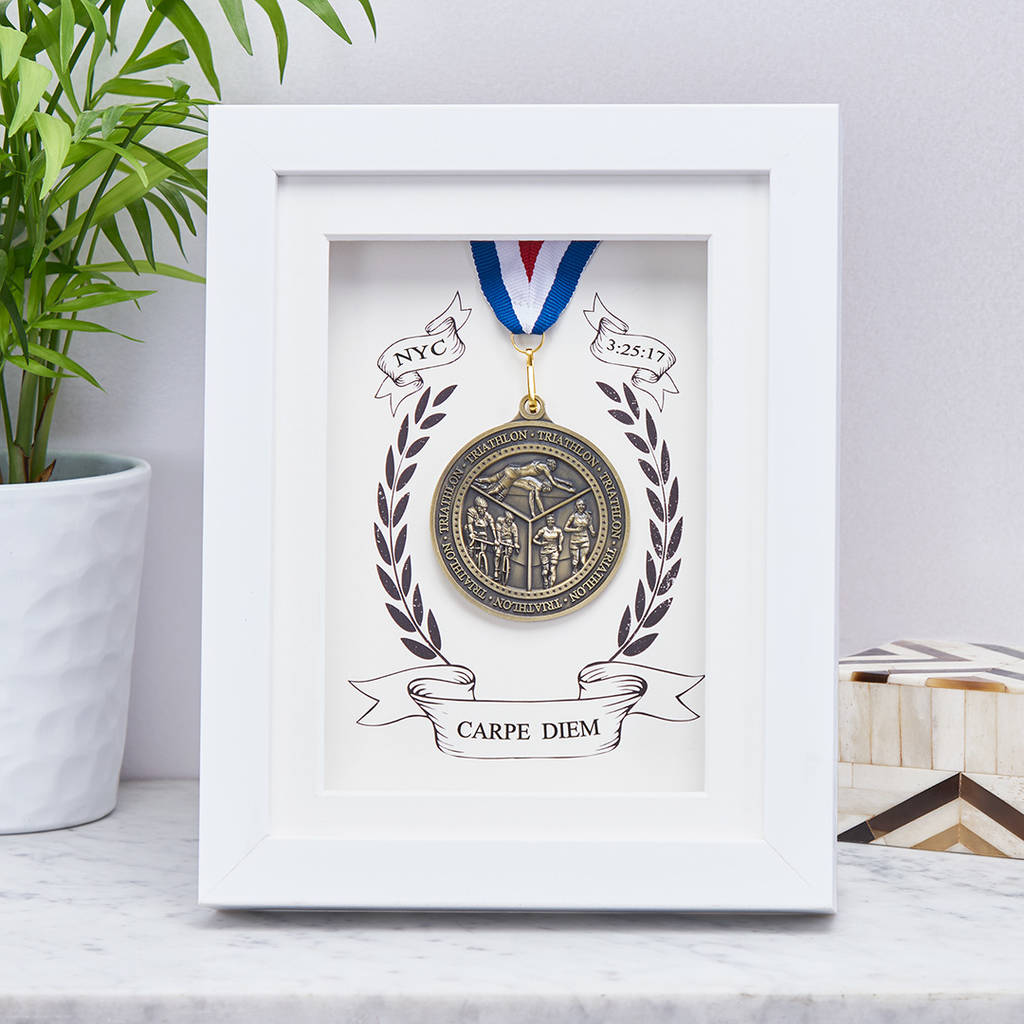 Personalised Marathon Medal Display Frame, 1 of 2