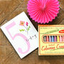 Mini Cross Stitch 5th Birthday Card, thumbnail 3 of 3