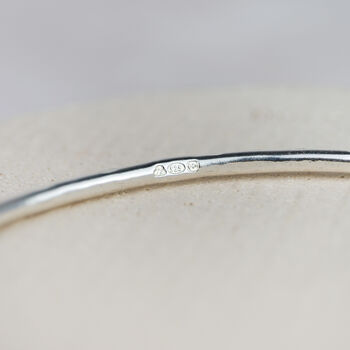 Sterling Silver Lace Textured Bangle, 5 of 6