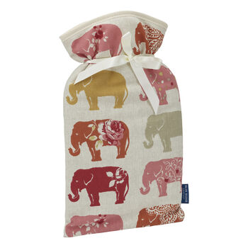 Large Hot Water Bottle And Cover In Elephants, 2 of 3