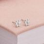 5mm Sterling Silver Paw Print Stud Earrings, thumbnail 1 of 10