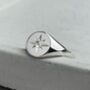 Sterling Silver Signet Ring Moonstone, thumbnail 4 of 9