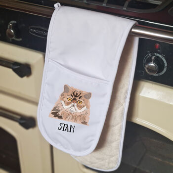 Personalised Pair Of Cat Oven Gloves, 2 of 12