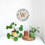 Personalised Floral Hand Screen Printed Wooden Plaque, thumbnail 1 of 9