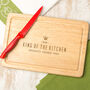 Personalised 'King Of The Kitchen' Wood Chopping Board, thumbnail 1 of 7