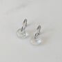 Clear Quartz Teardrop Birthstone Earrings, Silver, thumbnail 2 of 6