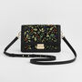 Black Embroidered Crossbody Bag, thumbnail 1 of 6