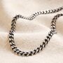 Men's Black Stainless Steel Curb Chain Necklace, thumbnail 4 of 6