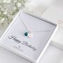 Personalised Birthday Necklace – Birthstone And Initial Gift For Her, thumbnail 6 of 10
