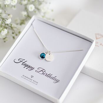 Personalised Birthday Necklace – Birthstone And Initial Gift For Her, 6 of 10
