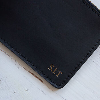 Personalised Leather Zipped Multipurpose Purse, 7 of 11