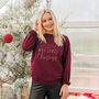 Just A Girl Who Loves Christmas Plum Sweatshirt, thumbnail 1 of 2