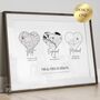 Personalised Map Print, Anniversary Gift, Wedding Gift, thumbnail 4 of 5