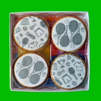 Limited Edition Tennis Colour Me Biscuits, 2 of 3