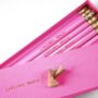 Personalised Pink Gift Boxed Pencils, thumbnail 1 of 2