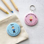 Personalised First Day At School Badge Or Keyring, thumbnail 1 of 10