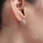 Double Star Stud Earrings In Sterling Silver, thumbnail 1 of 10