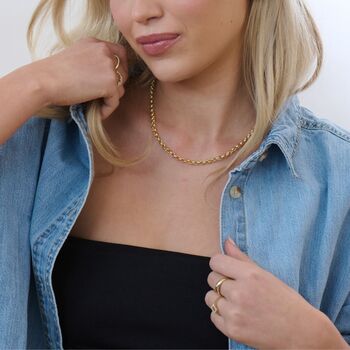 9ct Yellow Gold Rolo Chain Necklace 18 Inch, 6 of 6