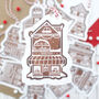 Illustrated Christmas Gift Tags, Gingerbread Shops, thumbnail 6 of 9