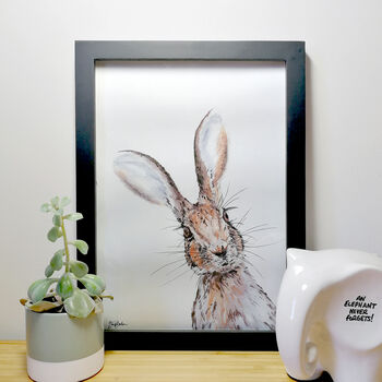 Curious Hare Illustration Print, 4 of 5
