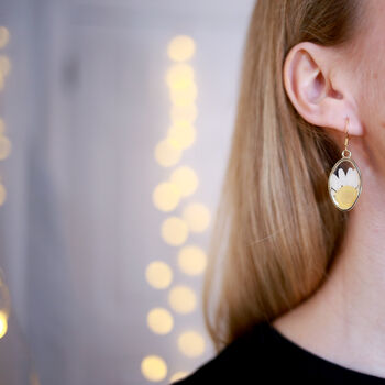 Daisy Gold Plated Earrings, 3 of 8