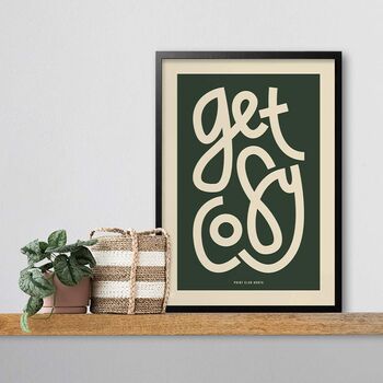 Get Cosy, Playful Typographic Print, 2 of 6