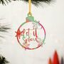 Christmas Tree Decoration, Cutout Swirl, Set Of Three, thumbnail 1 of 3