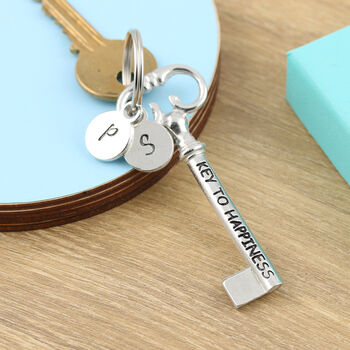 Key To Happiness Pewter Keyring, 4 of 5