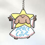 Tree Decoration Peace And Love Dog Christmas Card, thumbnail 3 of 3