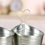 Personalised Heart Planter Buckets Wedding Gift, thumbnail 4 of 9