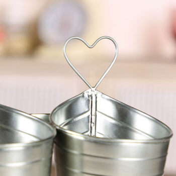 Personalised Heart Planter Buckets Wedding Gift, 4 of 9