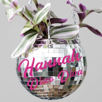 Personalised Disco Ball Hanging Planter, 2 of 10