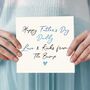 Happy Father's Day From The Bump Blue Script Card, thumbnail 1 of 3