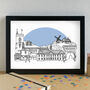 Reigate Skyline Art Print Unframed, thumbnail 1 of 6
