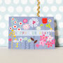 Mini Flowery Birthday Card, thumbnail 5 of 5