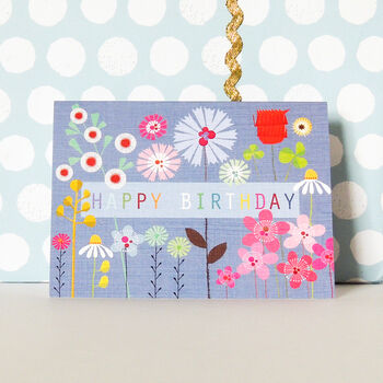 Mini Flowery Birthday Card, 5 of 5