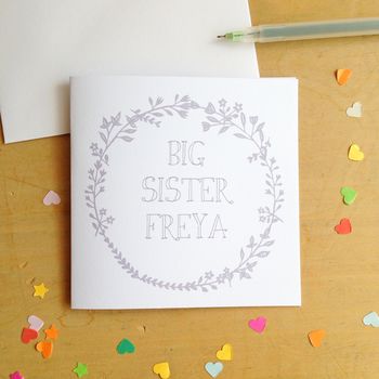 Personalised Big Brother Or Sister Card, 6 of 9