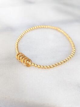 Gold Vermeil Milestone Birthday Stretch Bracelet In Various Ages, 9 of 9