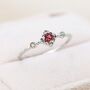 Vintage Inspired Natural Garnet Red And Opal Ring, thumbnail 4 of 11