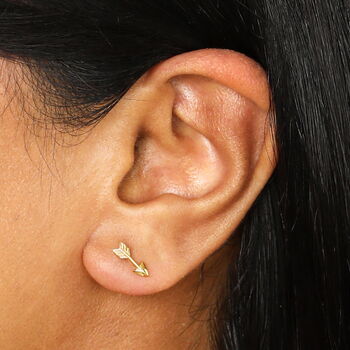 Sterling Silver Arrow Piercing Earring, 6 of 6