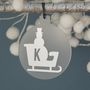 Personalised Snowman Christmas Tree Bauble, thumbnail 1 of 8