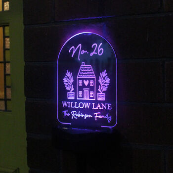 Personalised 'Home' Outdoor Solar Light, 3 of 4