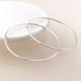 Sterling Silver Large Hammered Hoop Earrings, thumbnail 4 of 5