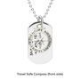 Compass Coordinates Dog Tag Silver Necklace, thumbnail 8 of 11
