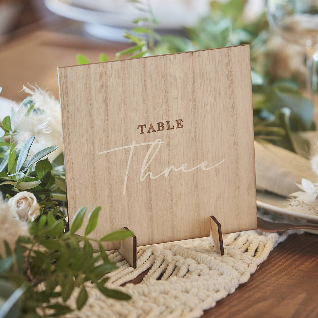 Wooden Table Numbers, 1 of 3