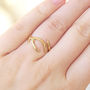 Adjustable 9ct Yellow Gold Antler Ring, thumbnail 3 of 3