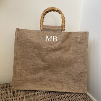 Personalised Square Jute Tote Bag, 3 of 5