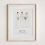 Personalised Wedding Portrait – Mother Of The Bride Gift, Hand Drawn From Photo, Christmas Keepsake For Mum, thumbnail 3 of 11