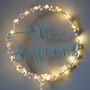 Personalised Pom Pom Fairy Light Hoop On Two Lines, thumbnail 4 of 9
