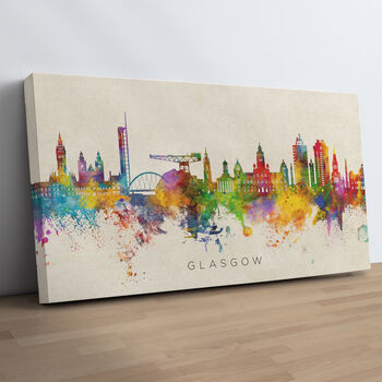 Glasgow Skyline Cityscape Vintage Art Print, 10 of 12